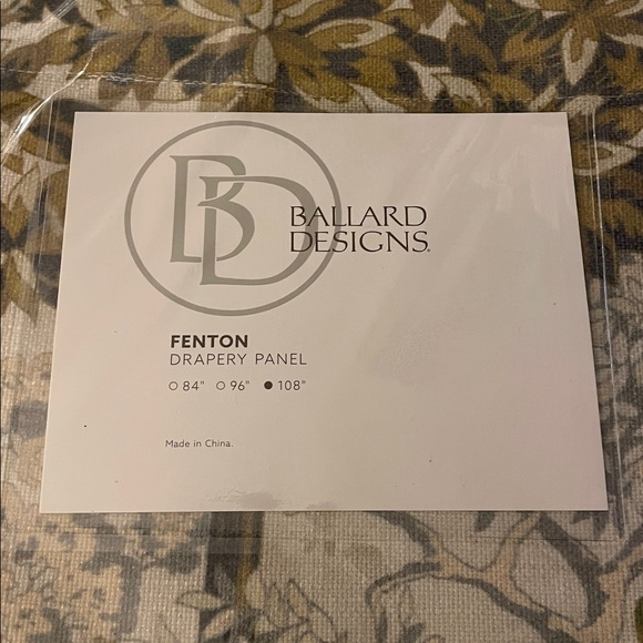 Ballard Designs Fenton Drapery Panel Olive 50x108 - Picture 4 of 6